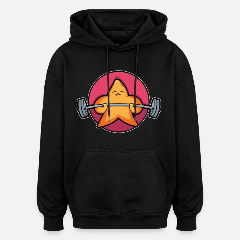 Gewichtheber-Seestern - Oversized Unisex Hoodie - Schwarz