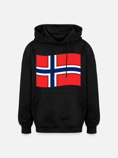 Norway - Design - Oversized Unisex Hoodie - black