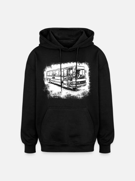Setra S 213 UL Bus - Oversized Unisex Hoodie - black