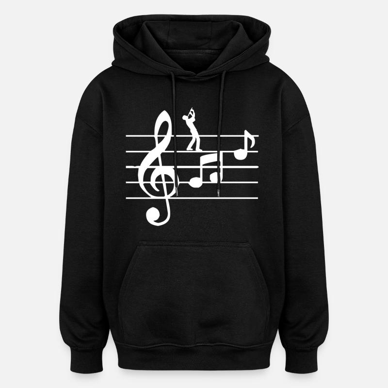 Flöte Blasinstrumente - Oversized Unisex Hoodie - Schwarz
