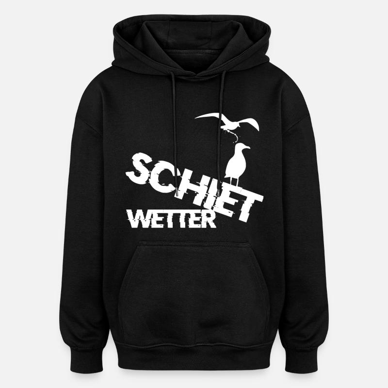 Schiet Wetter - Sweat à capuche oversize unisexe - noir