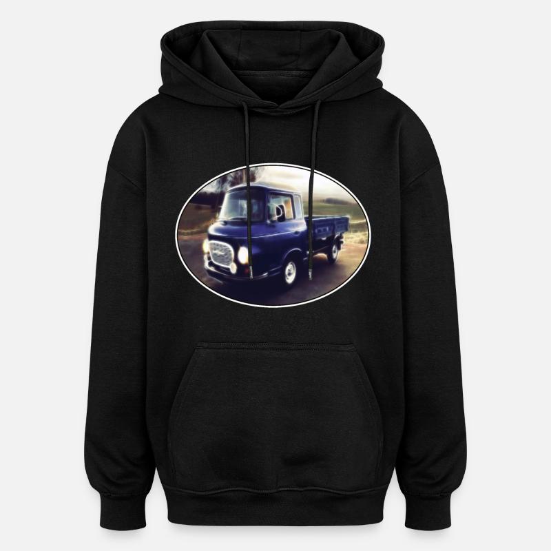 Barkas B1000 - Sweat à capuche oversize unisexe - noir