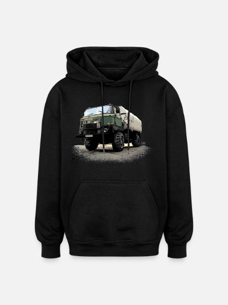 CGPI | L60 | RDA | CAMION - Sweat à capuche oversize unisexe - noir