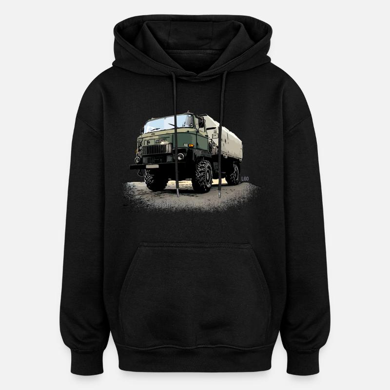 CGPI | L60 | RDA | CAMION - Sweat à capuche oversize unisexe - noir