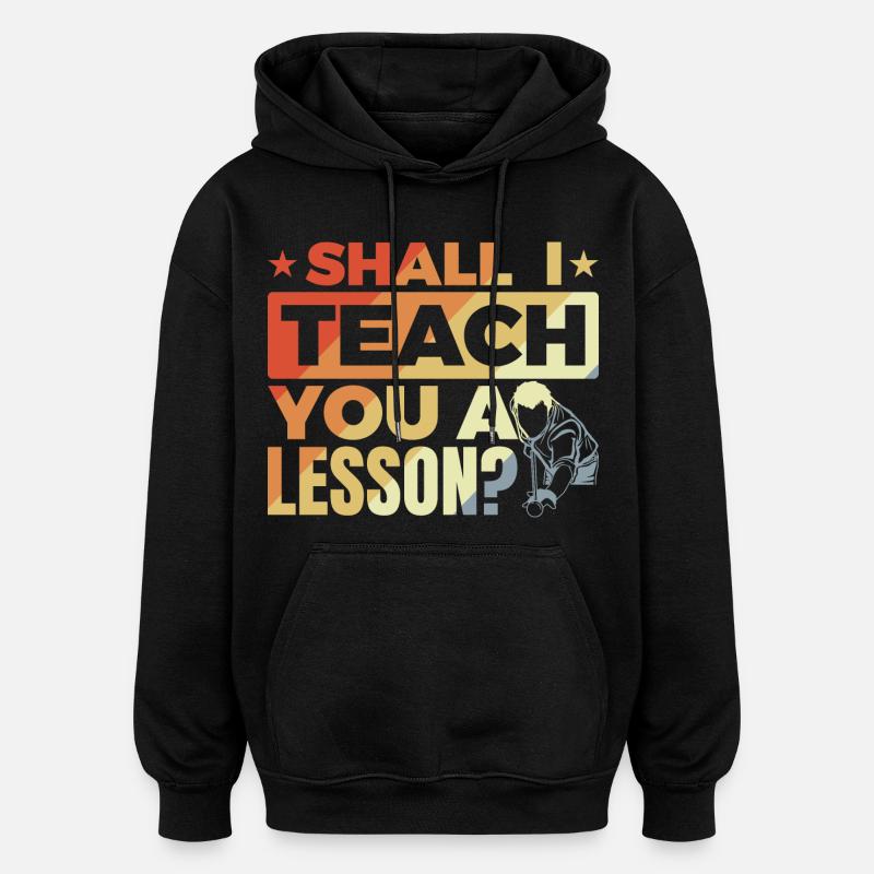 Billardspieler Witz - Oversized Unisex Hoodie - Schwarz