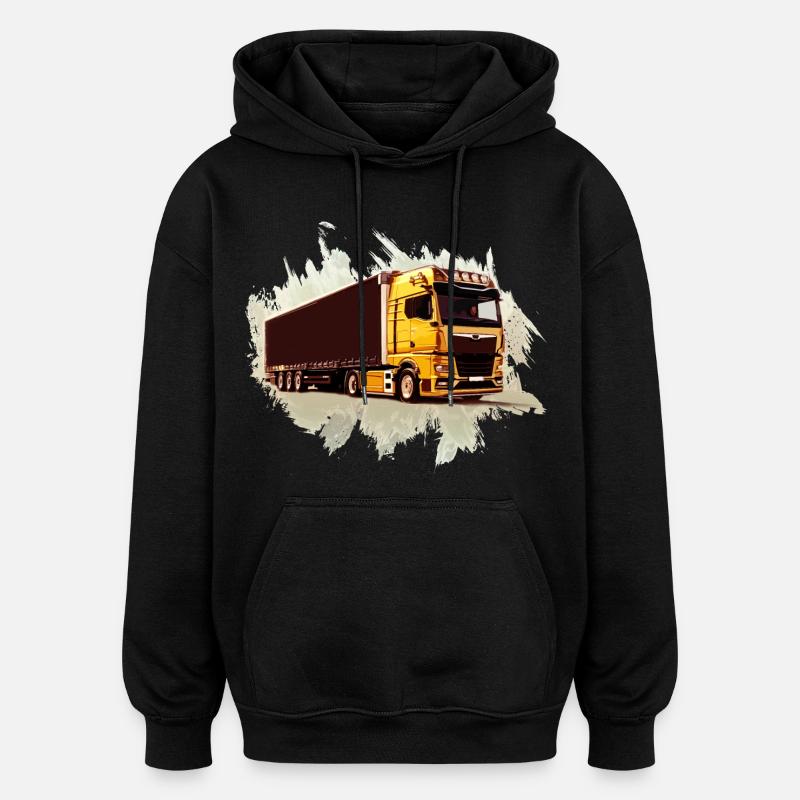 LKW - Oversized Unisex Hoodie - Schwarz