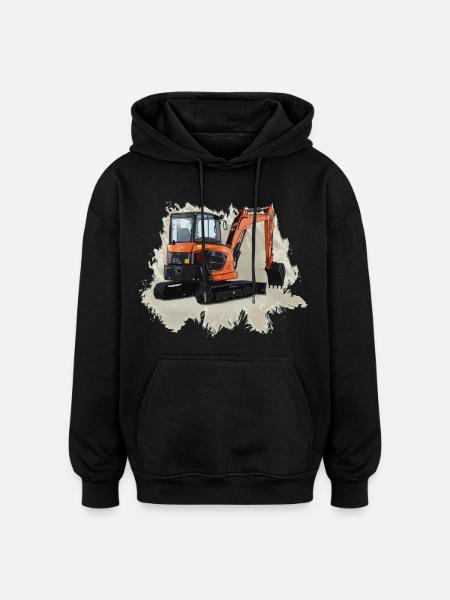 Excavators - Oversized Unisex Hoodie - black