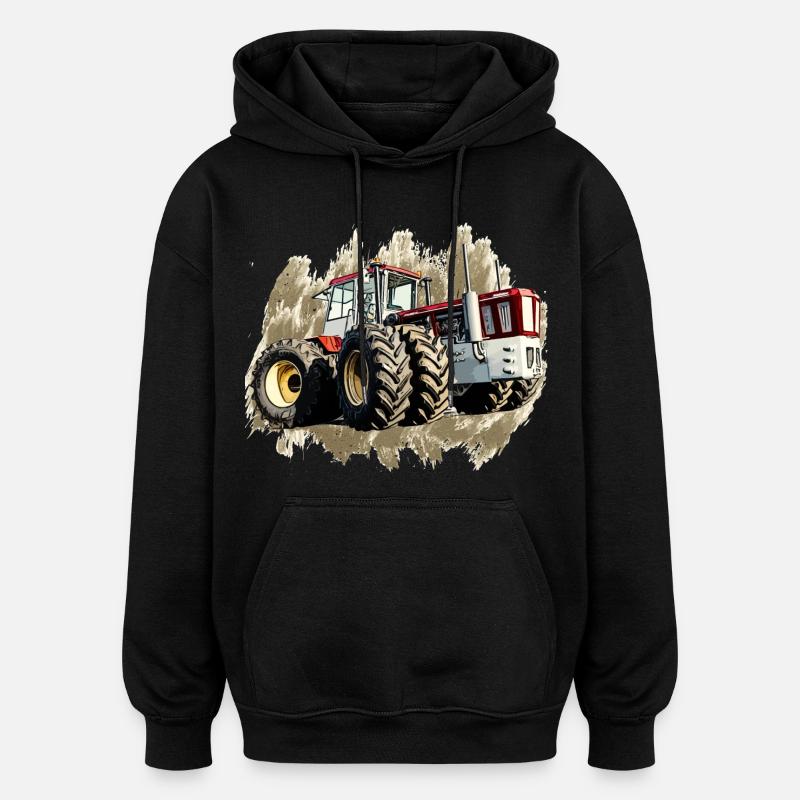 Tracteur Géant - Sweat à capuche oversize unisexe - noir