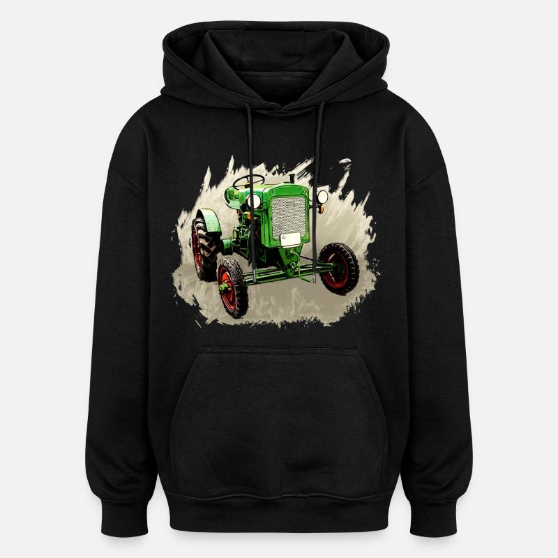 Deutz F1M 414 Bauernschlepper - Sweat à capuche oversize unisexe - noir