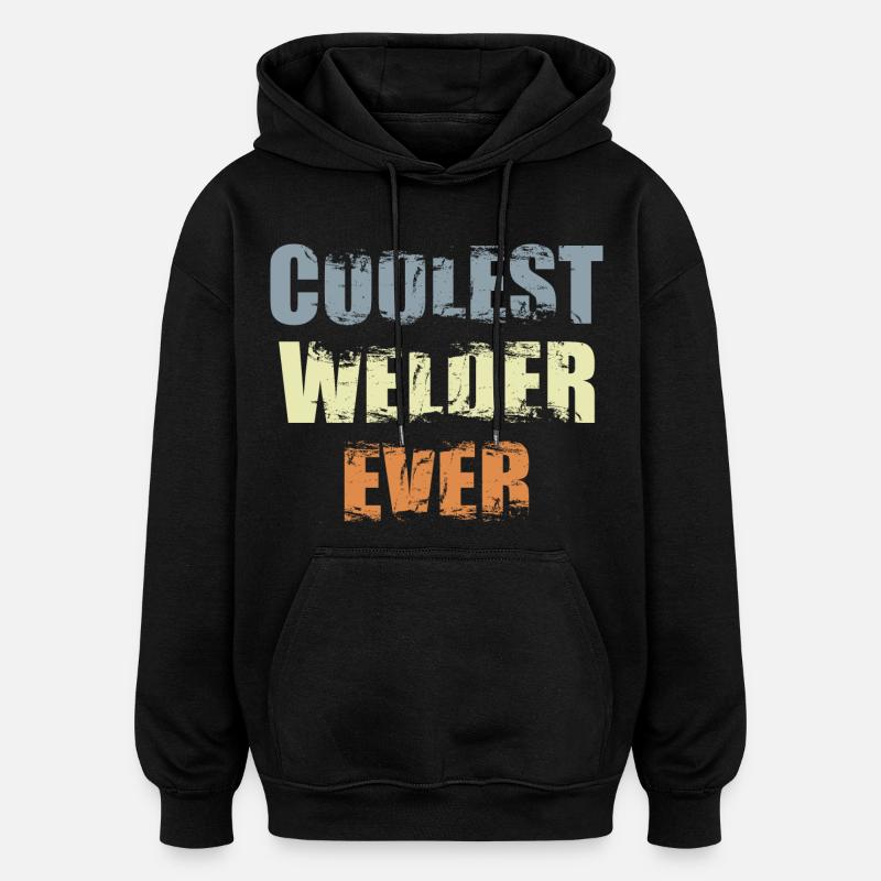 Soudeur cool - Sweat à capuche oversize unisexe - noir