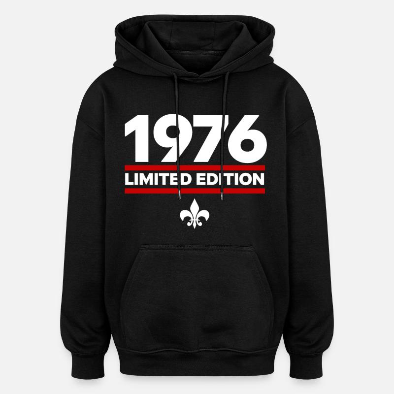 1976 Limited Edition - Oversized Unisex Hoodie - Schwarz
