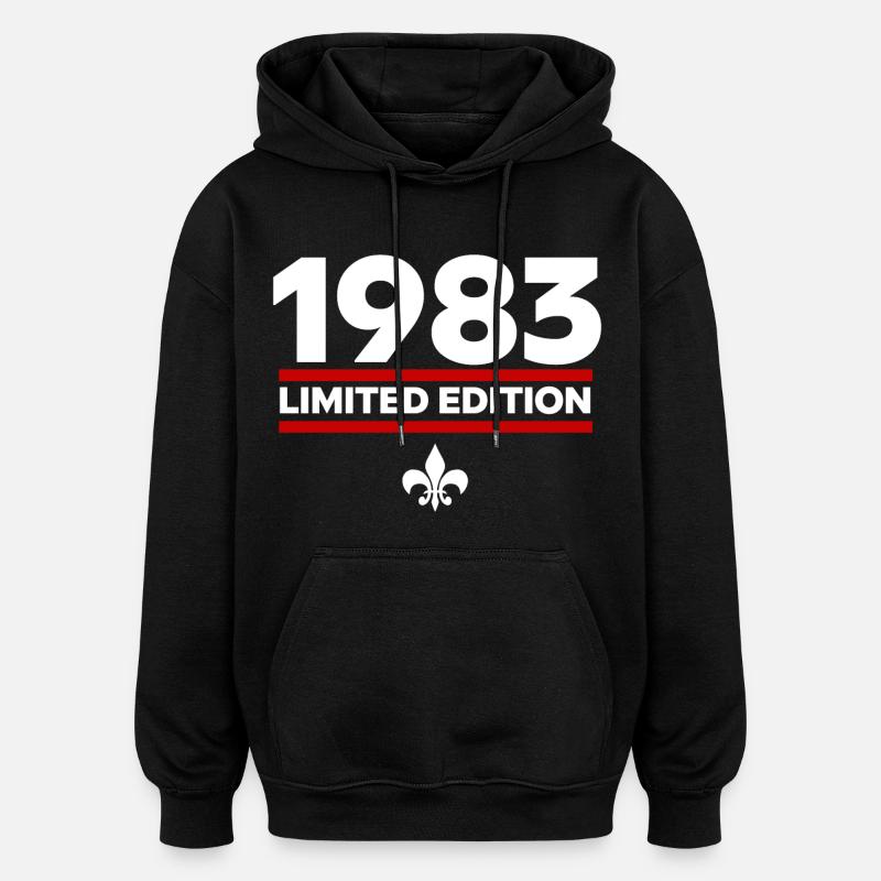 1983 Édition limitée - Sweat à capuche oversize unisexe - noir