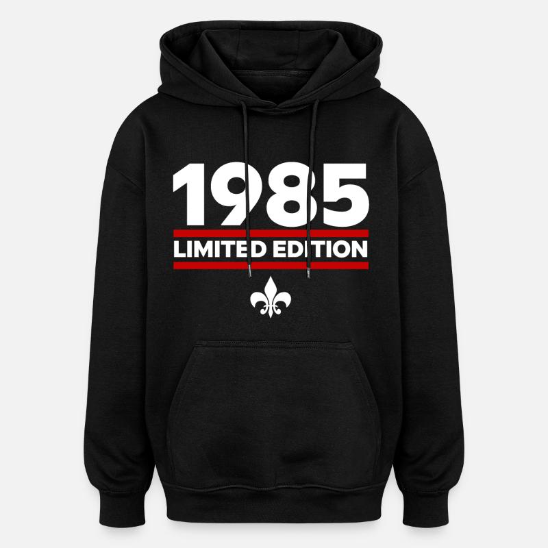 1985 Édition limitée - Sweat à capuche oversize unisexe - noir