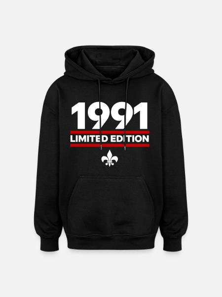 1991 Limited Edition - Oversized Unisex Hoodie - black