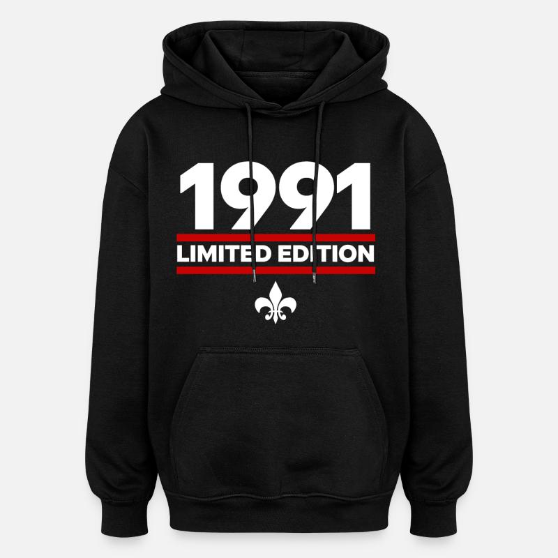 1991 Édition limitée - Sweat à capuche oversize unisexe - noir