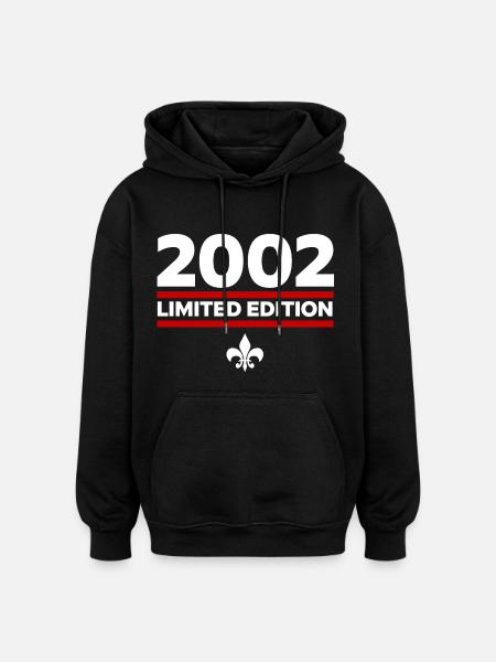 Édition limitée 2002 - Sweat à capuche oversize unisexe - noir