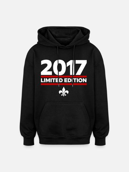 Édition limitée 2017 - Sweat à capuche oversize unisexe - noir