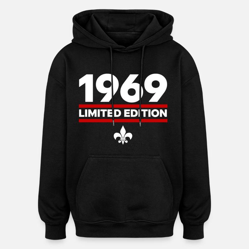 Édition limitée de 1969 - Sweat à capuche oversize unisexe - noir