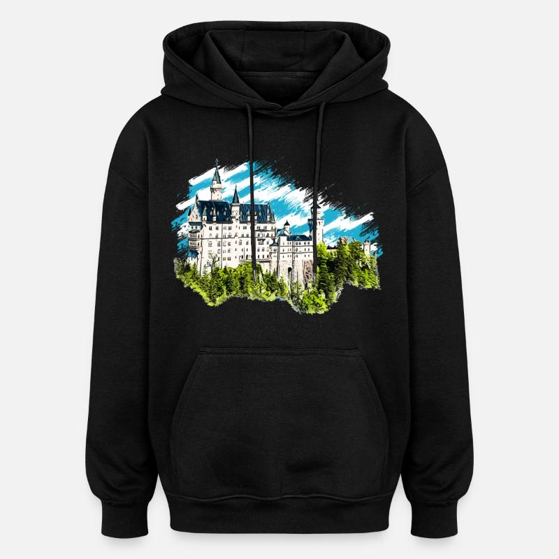 Schloss Neuschwanstein - Oversized Unisex Hoodie - Schwarz
