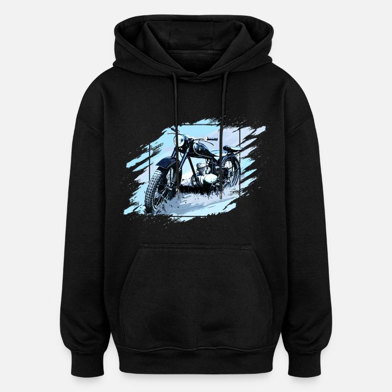 125 Zschopau GDR Moto - Sweat à capuche oversize unisexe - noir