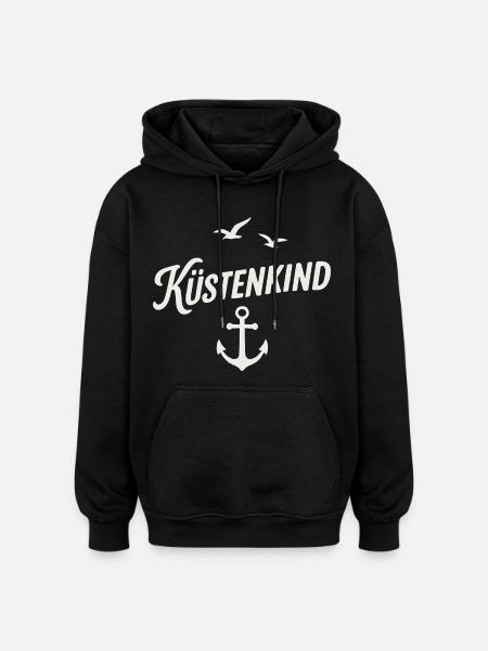 Coastal Child - Oversized Unisex Hoodie - black
