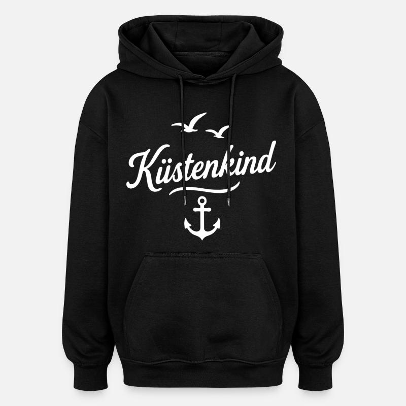 Enfant côtier - Sweat à capuche oversize unisexe - noir