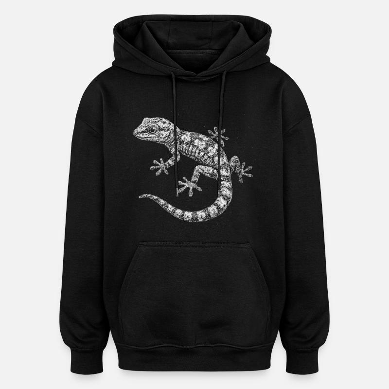 Ein Gecko - Oversized Unisex Hoodie - Schwarz