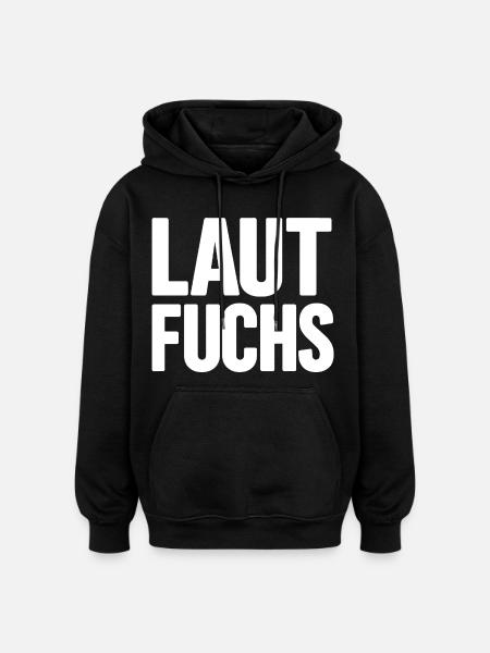 LAUTFUCHS - Oversized Unisex Hoodie - Schwarz