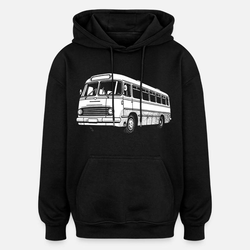 Bus Legende - Oversized Unisex Hoodie - Schwarz