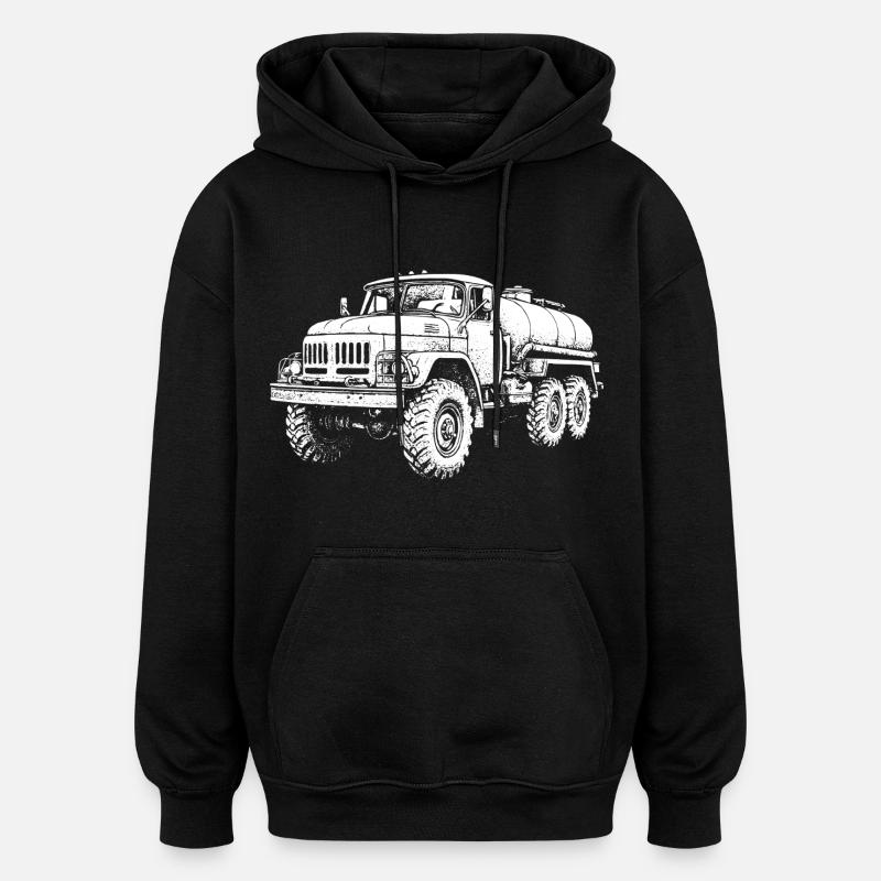 Schwerlast-Koloss Retro - Oversized Unisex Hoodie - Schwarz