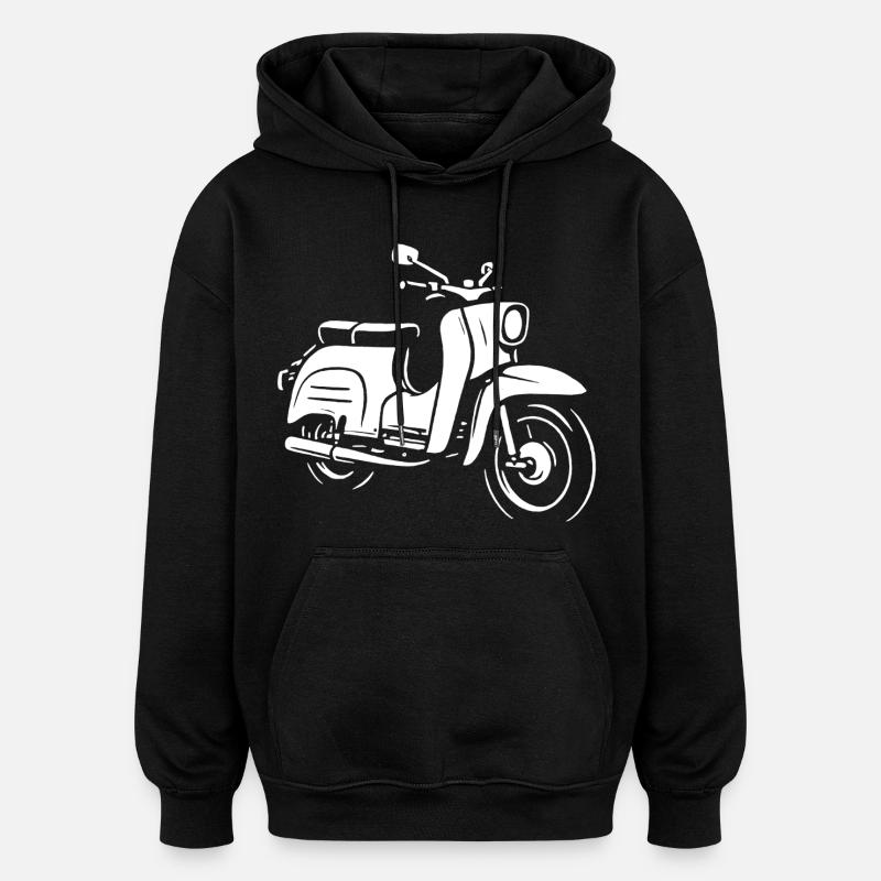 Légende à deux temps - Sweat à capuche oversize unisexe - noir