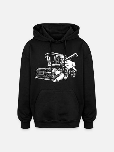 Pure grain power - Oversized Unisex Hoodie - black