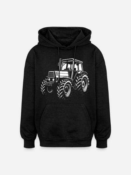 Ackerkraft in retro style - Oversized Unisex Hoodie - black