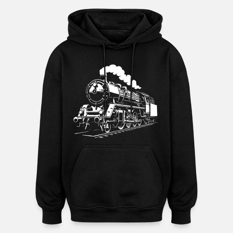 Temps de vapeur - Sweat à capuche oversize unisexe - noir