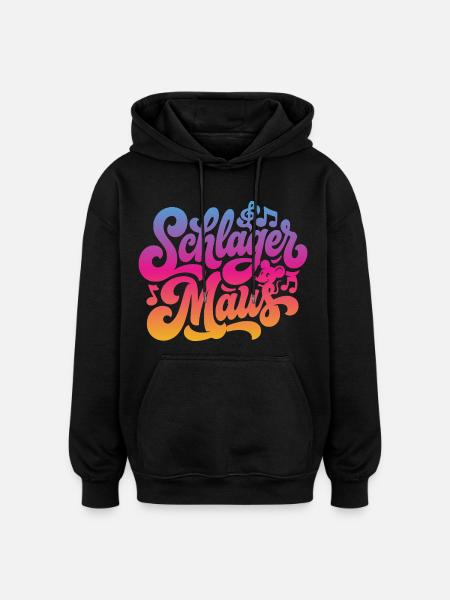 Schlager Maus - Schlagermaus - Schlagermusik - Oversized Unisex Hoodie - black