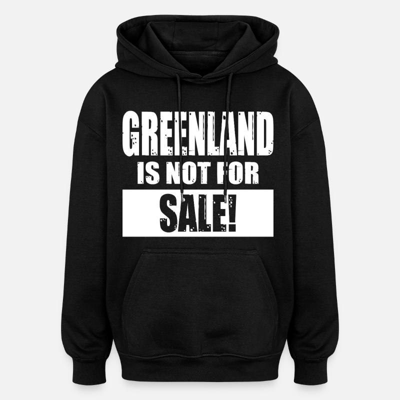 Le Groenland n’est pas à vendre - Sweat à capuche oversize unisexe - noir