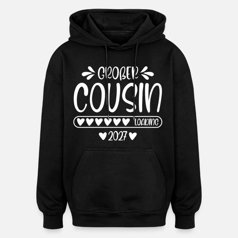 Big Cousin 2027 lastar - Oversized luvtröja unisex - svart