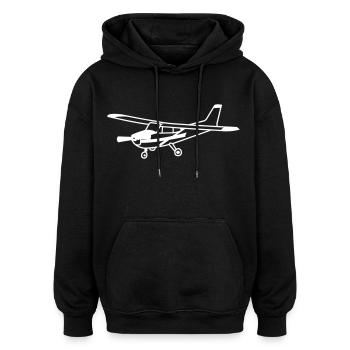 Cessna Sportflugzeug Pilot fliegen Geschenk - Oversized Unisex Hoodie - Schwarz - Vorne - Noah (186cm)