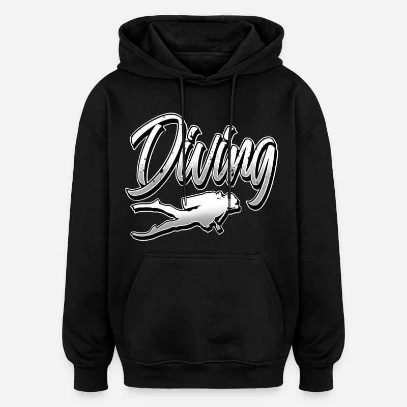Tauchen Taucher - Oversized Unisex Hoodie - Schwarz
