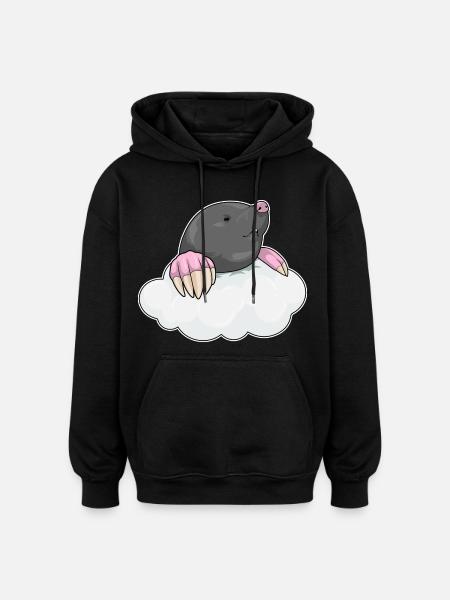 Mole clouds - Oversized Unisex Hoodie - black