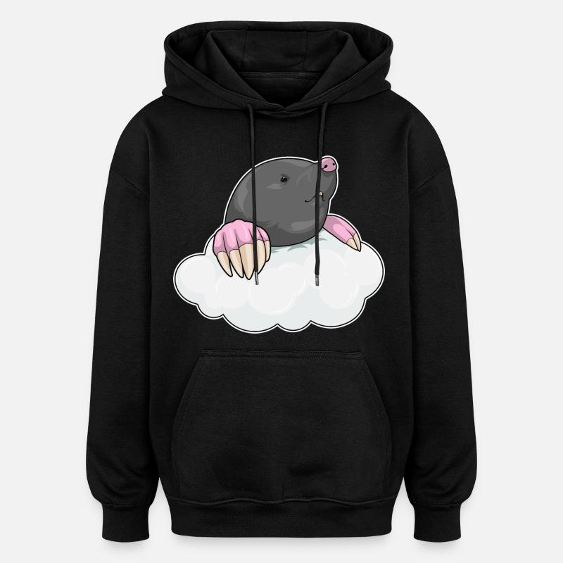 Mole clouds - Oversized Unisex Hoodie - black