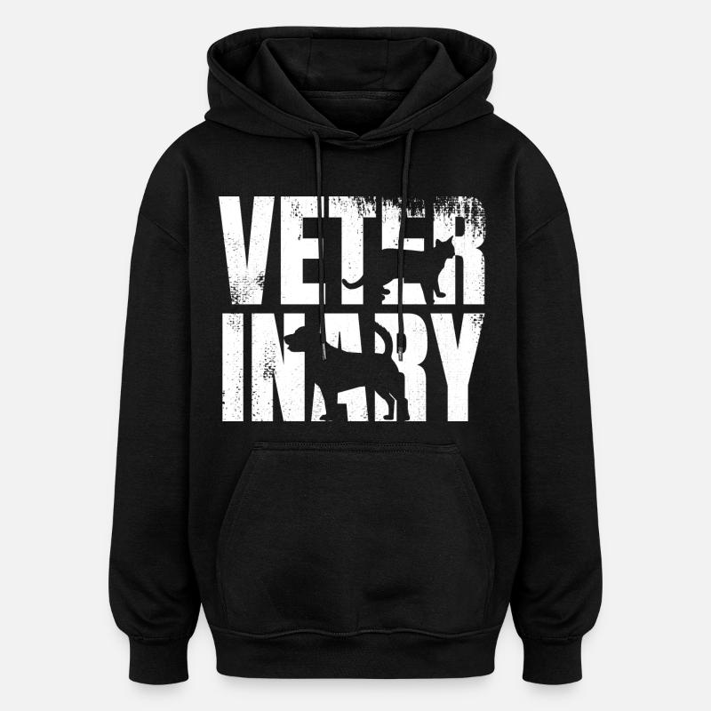 Drôle de vétérinaire - Sweat à capuche oversize unisexe - noir