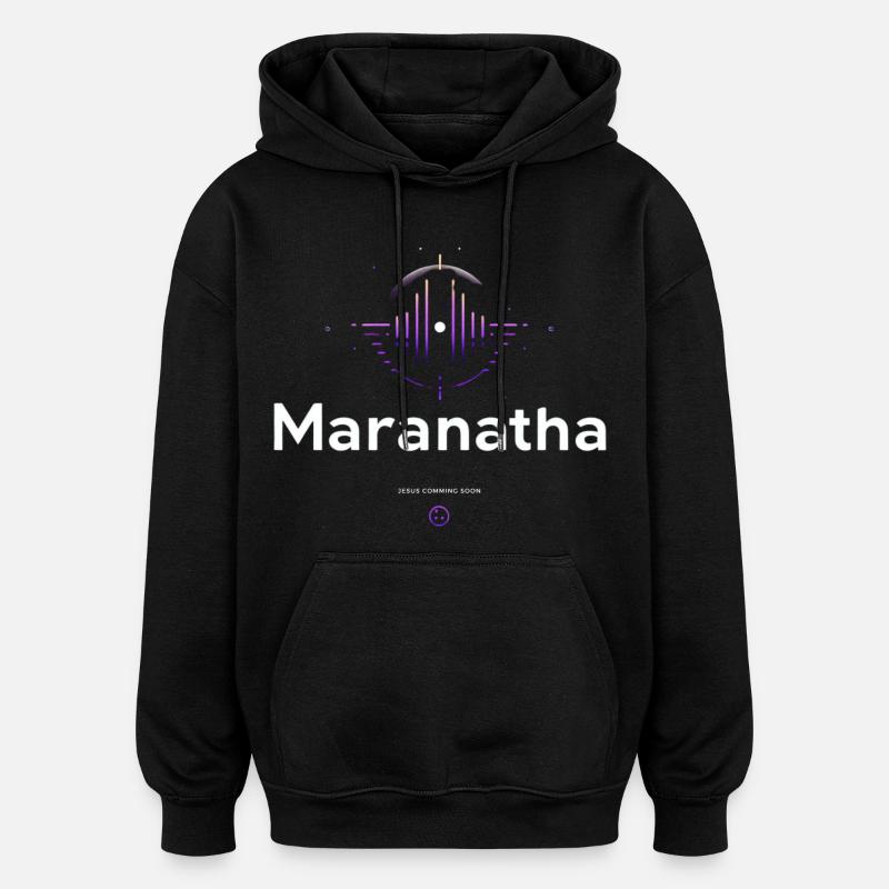 Maranatha Worship Wave - Oversized Unisex Hoodie - black