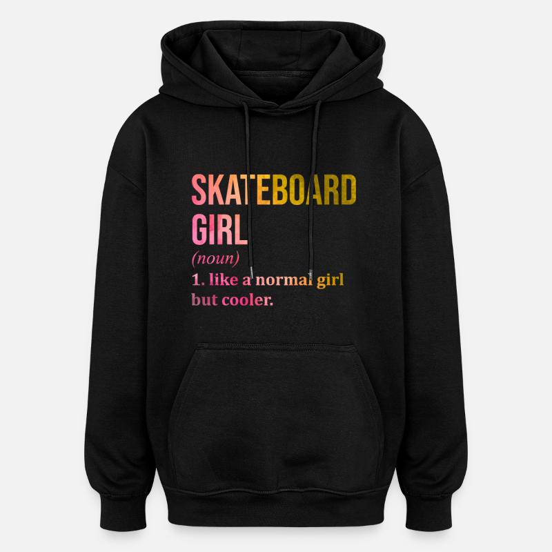 Skateboarding - Sweat à capuche oversize unisexe - noir