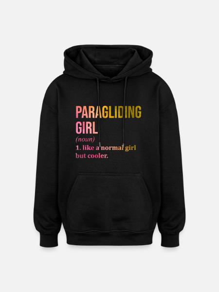 Paraglider - Oversized Unisex Hoodie - black