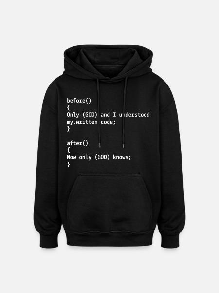 Programmer Joke - Oversized Unisex Hoodie - black