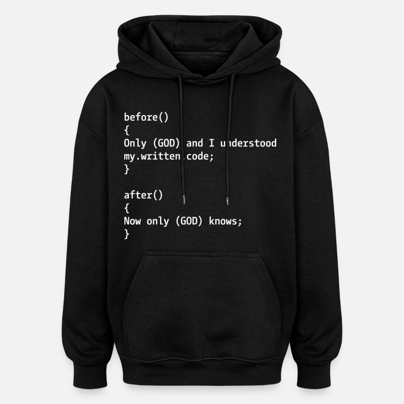 Blague du programmeur - Sweat à capuche oversize unisexe - noir