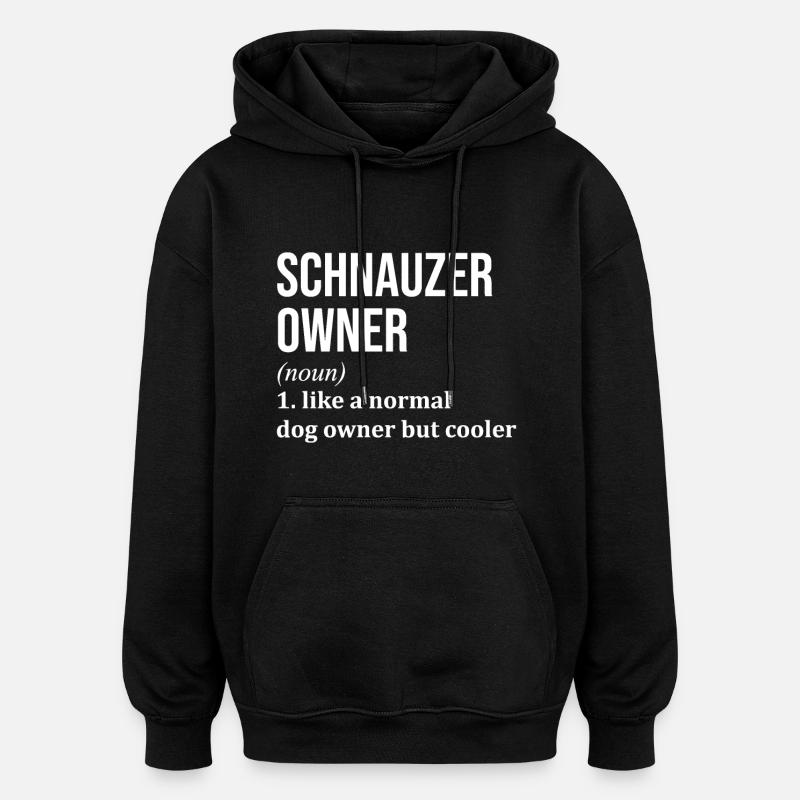 Schnauzer - Sweat à capuche oversize unisexe - noir