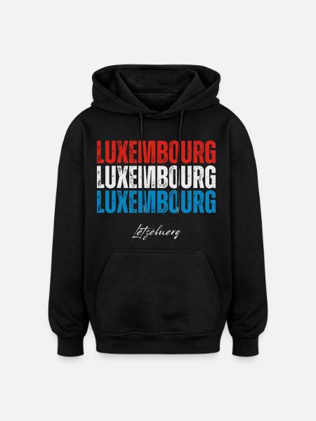 Flag of Luxembourg, Luxembourg pride - Oversized Unisex Hoodie - black