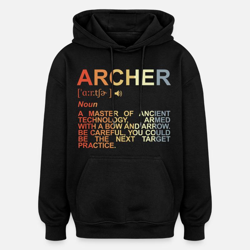 Bogenschütze Begriffserklärung - Oversized Unisex Hoodie - Schwarz